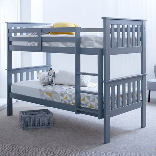 carra single bunk bed grey