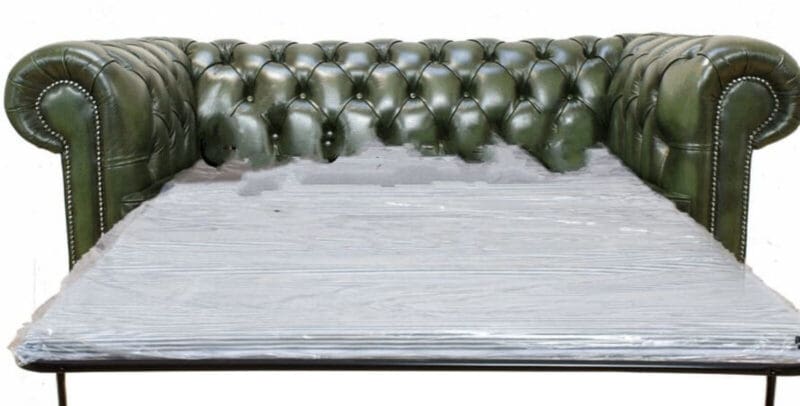 chesterfield 2 seater antique green leather sofa bed product google base