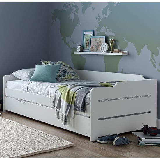 copella single guest day bed trundle white