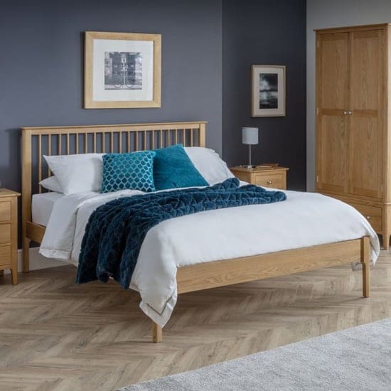 cotswold wooden double bed oak