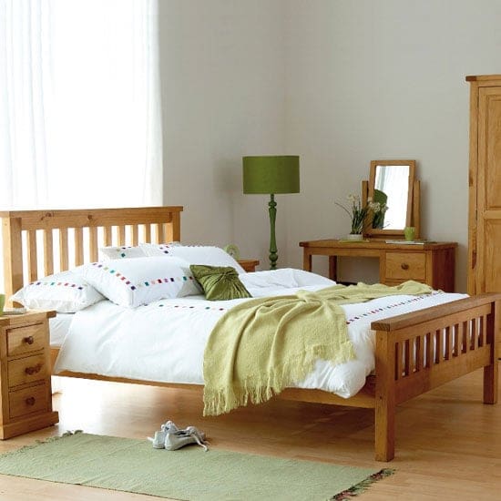 cyprian wooden double bed chunky pine