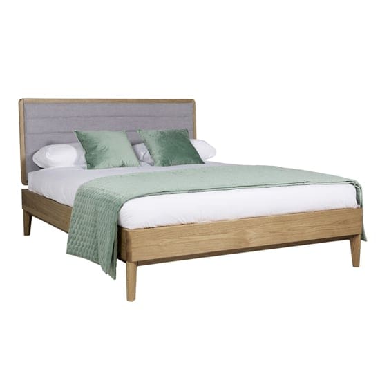 hazel wooden double bed oak natural