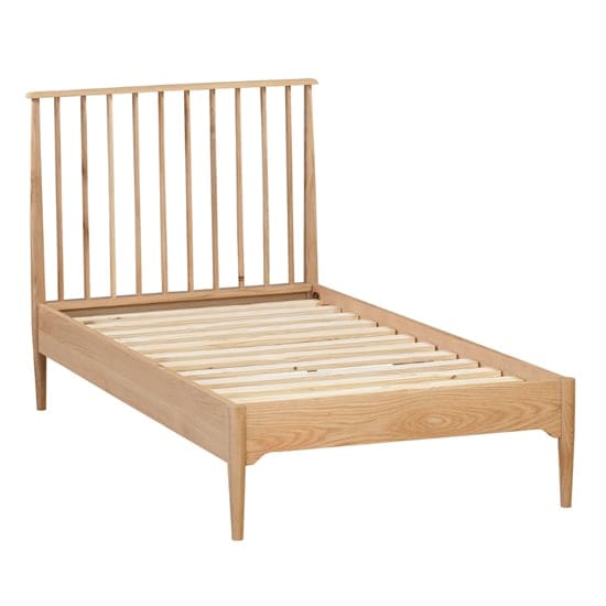 javion wooden single bed natural oak