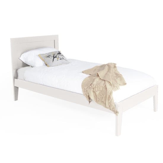 lanus wooden single bed taupe