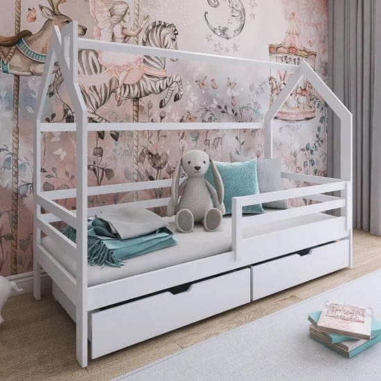 leeds storage wooden single bed white bonnell mattress