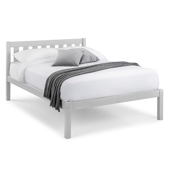 luna woodne double bed dove grey