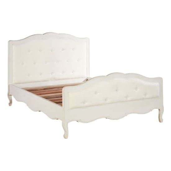 luria wooden double bed white