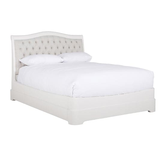 macon wooden double bed white