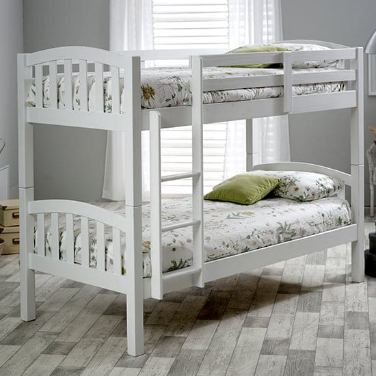 mya single bunk bed white