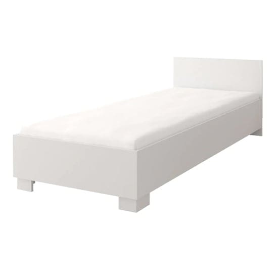 oxnard wooden single bed matt white