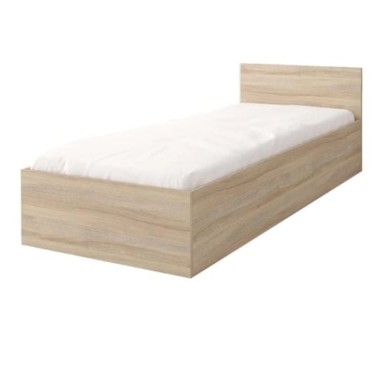 oxnard wooden single bed storage sonoma oak