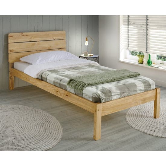 ravello wooden single bed waxed pine