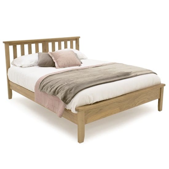 romero low footboard wooden double bed natural