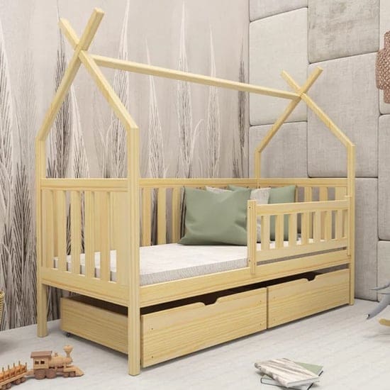 suva storage wooden single bed pine