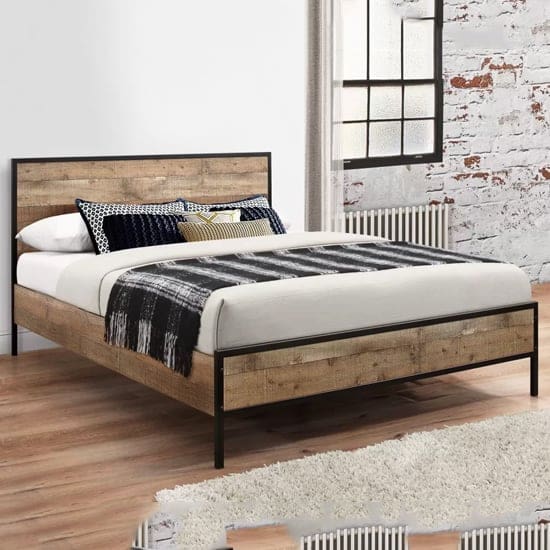 urbana wooden double bed rustic