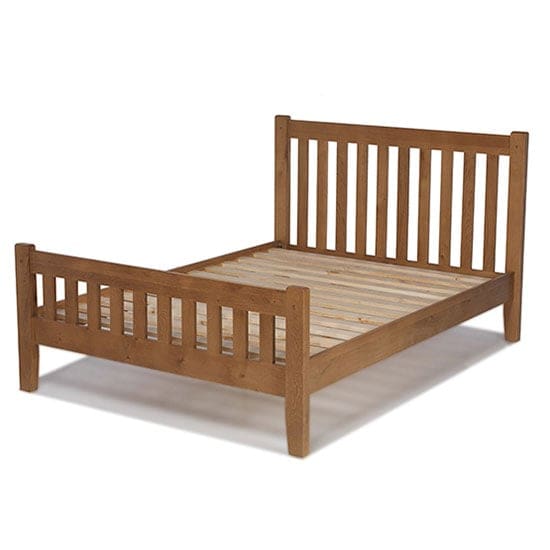 velum wooden double bed solid chunky oak