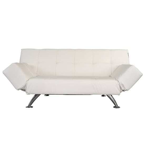 venice white pu sofa bed1