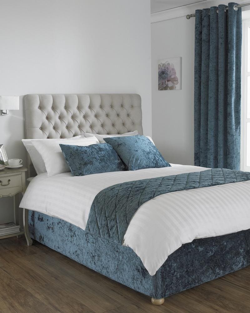 verona bedskirtandrunner teal