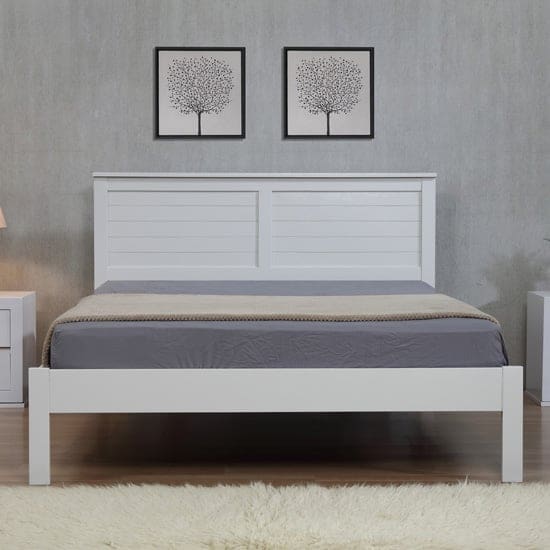 wilmot wooden double bed grey