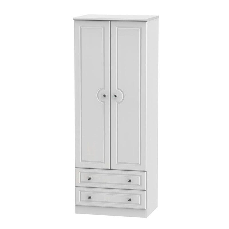 198069 tall two door wardrobe gloss white