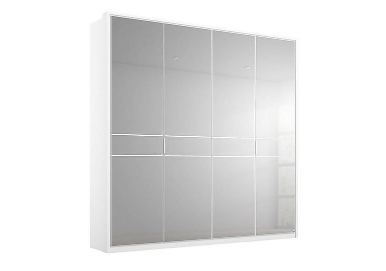 PRODZFRSP000000000036565 lando mirror hinged led wardrobe z011k white matt 200 cm