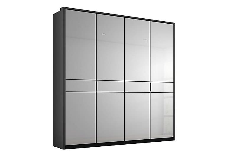 PRODZFRSP000000000036565 lando mirror hinged led wardrobe z031k black matt 200 cm