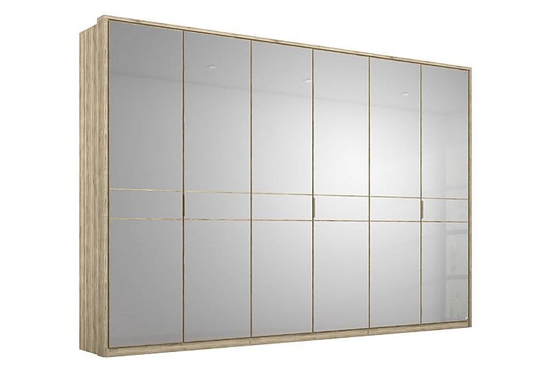 PRODZFRSP000000000036565 lando mirror hinged led wardrobe z051k sanremo oak light 300 cm