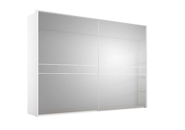 PRODZFRSP000000000036568 lando led mirror slider wardrobe z011k white matt 280 cm