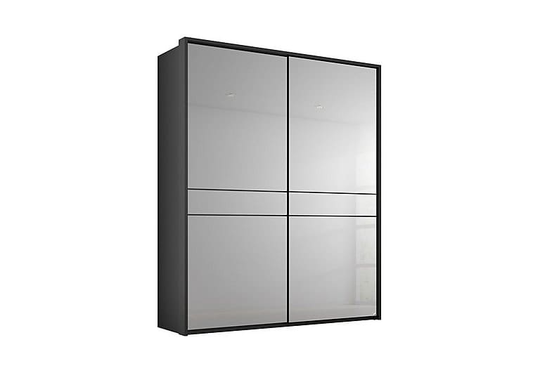 PRODZFRSP000000000036568 lando led mirror slider wardrobe z031k black matt 160 cm