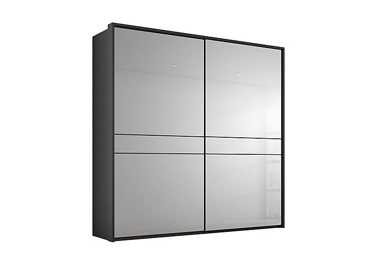 PRODZFRSP000000000036568 lando led mirror slider wardrobe z031k black matt 200 cm