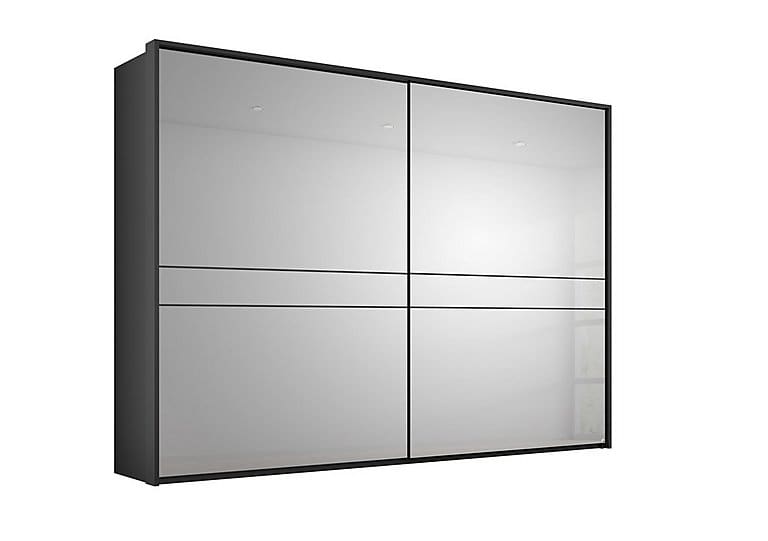 PRODZFRSP000000000036568 lando led mirror slider wardrobe z031k black matt 280 cm