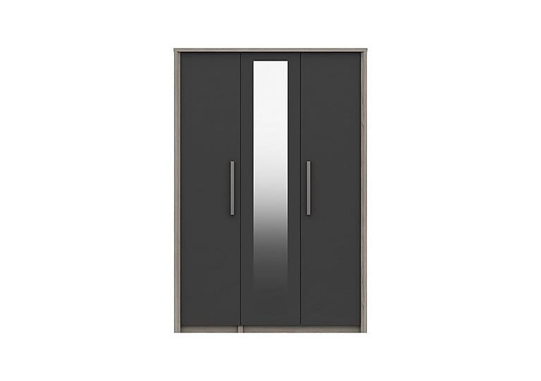 PRODZFRSP000000000044145 euston 3 door wardrobe with mirror grey oak graphite gloss