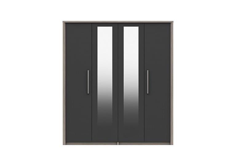 PRODZFRSP000000000044146 euston 4 door wardrobe with mirror grey oak graphite gloss