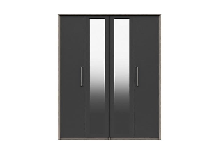 PRODZFRSP000000000044161 euston tall 4 door wardrobe with mirror grey oak graphite gloss