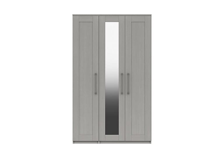 PRODZFRSP000000000044163 fenchurch tall 3 door wardrobe with mirror light grey