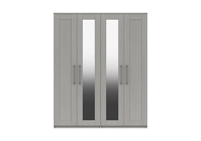 PRODZFRSP000000000044164 fenchurch tall 4 door wardrobe with mirror light grey