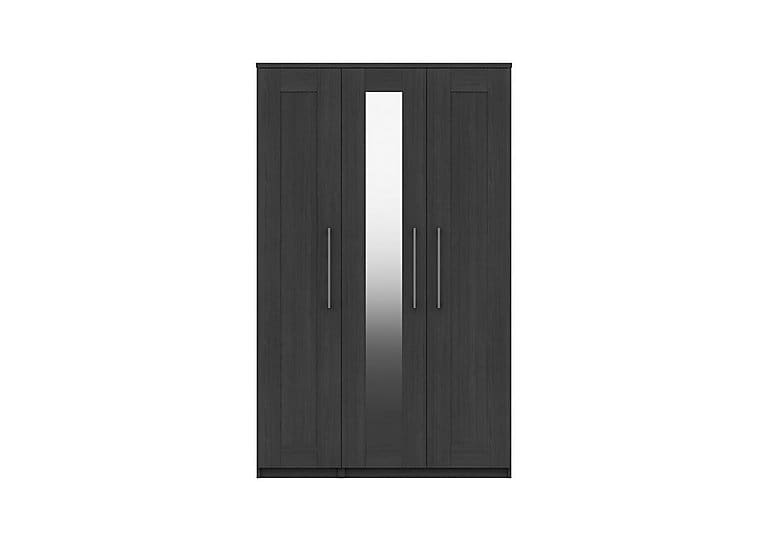 PRODZFRSP000000000044178 fenchurch 3 door wardrobe with mirror graphite