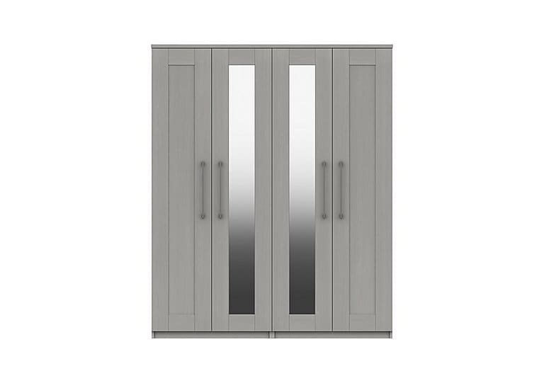 PRODZFRSP000000000044179 fenchurch 4 door wardrobe with mirror light grey