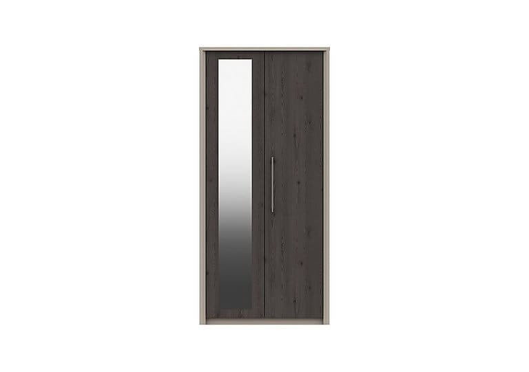 PRODZFRSP000000000044190 paddington 2 door wardrobe with mirror fired earthanthracite larch