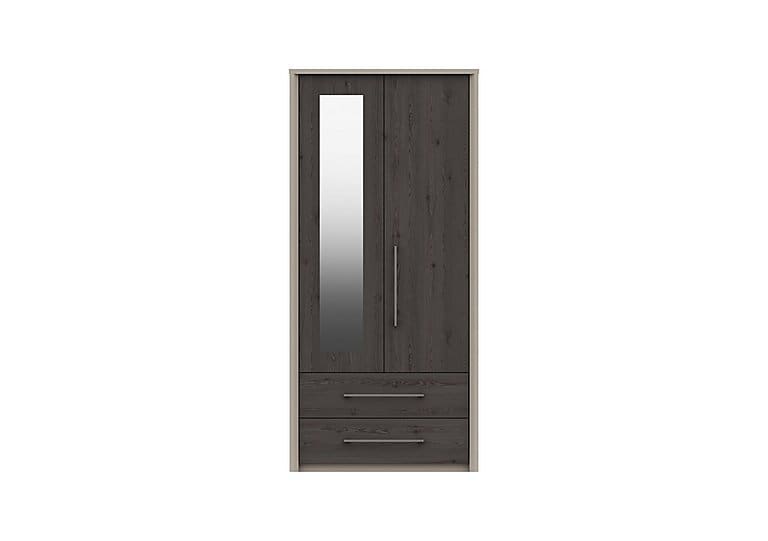 PRODZFRSP000000000044193 paddington 2 door wardrobe with mirror fired earthanthracite larch