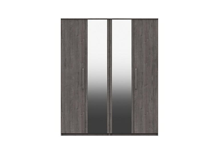 PRODZFRSP000000000048252 blackfriars 4 door wardrobe with 2 mirrors dark grey oak