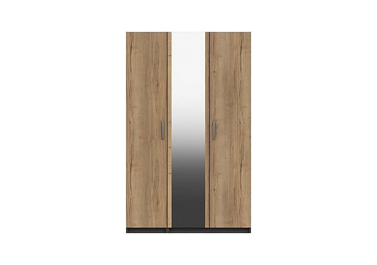 PRODZFRSP000000000048265 waterloo 3 door wardrobe with mirror graphite natural rustic oak