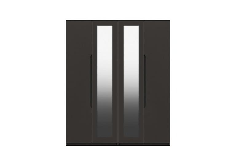 PRODZFRSP000000000048301 st pancras 4 door wardrobe with 2 mirrors graphite gloss