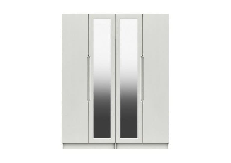 PRODZFRSP000000000048302 st pancras 4 door tall wardrobe with 2 mirrors white gloss