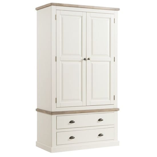 alaya small wardrobe stone white two doors