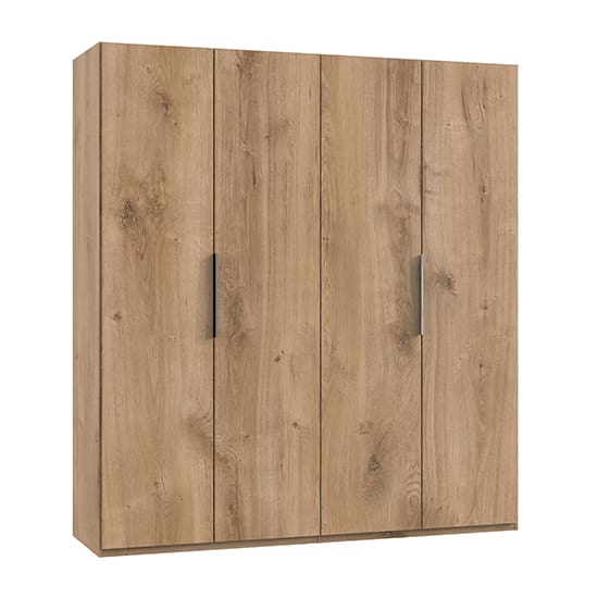 alkes wooden wardrobe planked oak 4 doors