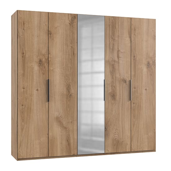 alkesia mirror wardrobe planked oak 5 doors