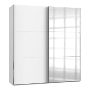 alkesu mirrored sliding door wardrobe white