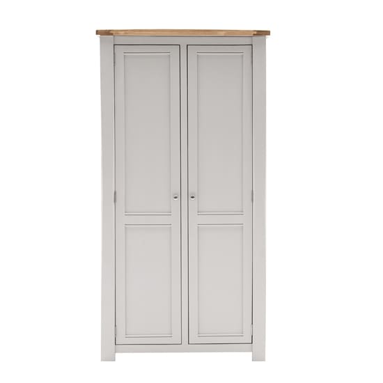 amberly wooden wardrobe grey 2 doors