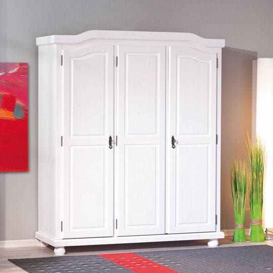 bastian fsc wooden wardrobe white pine